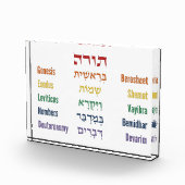 Fünf Bücher des hebräischen Tora-Englischen in Rai Fotoblock (Rechts)