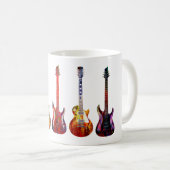 Fünf bunte Gitarren Kaffeetasse (VorderseiteRechts)