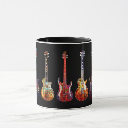 Fünf bunte Gitarren Tasse (Zentrum)