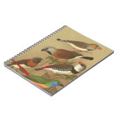 Fünf bunte Tier-Vögel auf einem Zweig Notizblock (Linke Seite)