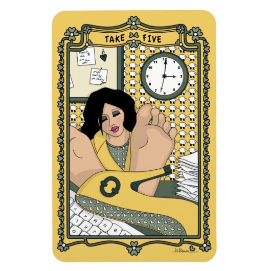 Fünf_C_4x6-Kühlschrank Magnet (Vertikal)