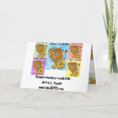 Fünf Cartoon Lions Danke Karte (Rückseite)