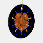 Fünf Cellos Keramik Ornament (Rechts)