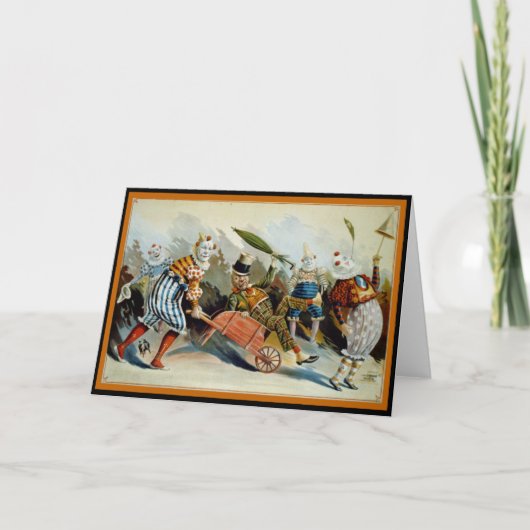 Fünf Clowns Karte (Vorderseite)