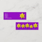 Fünf Daffodien Mini Visitenkarte (Vorne/Hinten)