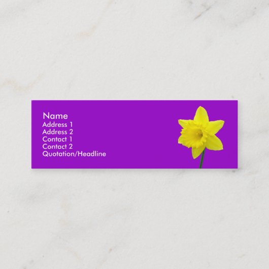 Fünf Daffodien Mini Visitenkarte (Vorderseite)