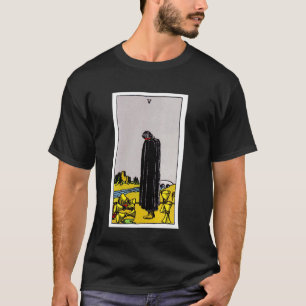 Fünf der Kelche Vintage Tarot Karte - original Rid T-Shirt