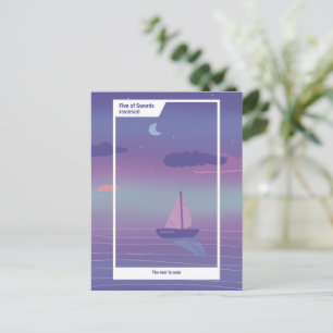 Fünf der Schwerter umgekehrt Tarot-Inspirierte Kun Postkarte