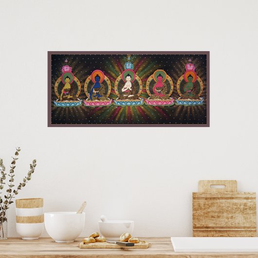 Fünf Dhyani Buddhas Poster (Küche)
