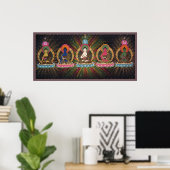 Fünf Dhyani Buddhas Poster (Heimbüro)