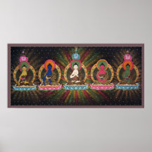 Fünf Dhyani Buddhas Poster