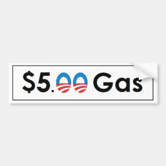 Fünf Dollar-Gas Obama Autoaufkleber