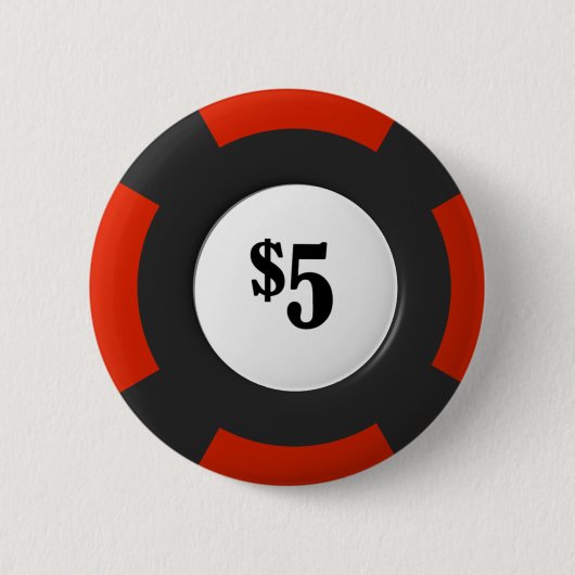 Fünf-Dollar-Pokerchip Button (Vorderseite)