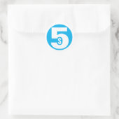 Fünf Dollar Runder Aufkleber (Tasche)