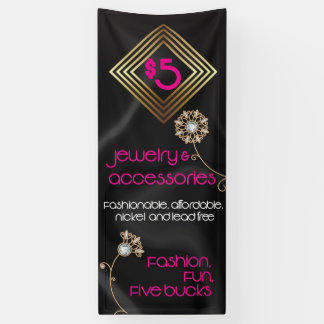 Fünf Dollar Schmuck- und Zubehörevent-Banner Banner