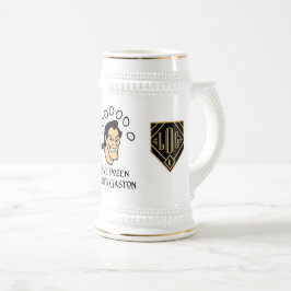 Fünf Dutzend Ouefs Gaston/Herren FF-Logo Stein Bierglas