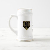 Fünf Dutzend Ouefs Gaston/Herren FF-Logo Stein Bierglas (Links)