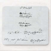 Fünf echte Autogramme von William Shakespeare Mousepad (Vorne)