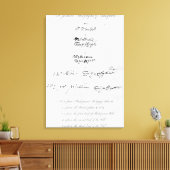 Fünf echte Autographien von William Shakespeare Leinwanddruck (Insitu (Wohnzimmer))