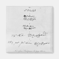 Fünf echte Autographien von William Shakespeare
