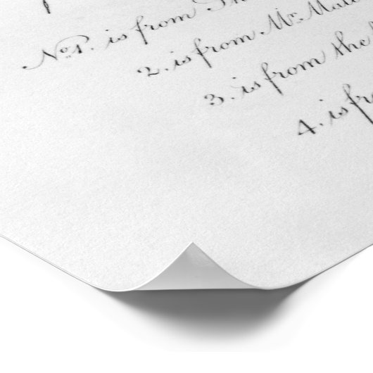 Fünf echte Autographien von William Shakespeare Poster (Ecke)