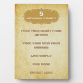 Fünf einfache Regeln zum Glück Fotoplatte (Vorderseite)