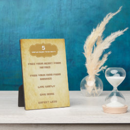 Fünf einfache Regeln zum Glück Fotoplatte