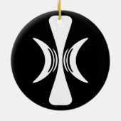 Fünf eingefasste Hand Eris Keramikornament (Hinten)