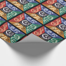 Fünf elementare Drachen Geschenkpapier