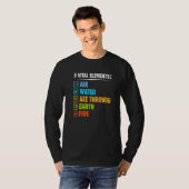 Fünf Elemente Ax Throwing Spaß Hatchet Thrower T-Shirt (Vorne ganz)