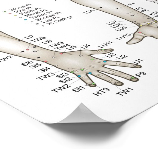 Fünf Elemente des Punkteposters Poster (Ecke)