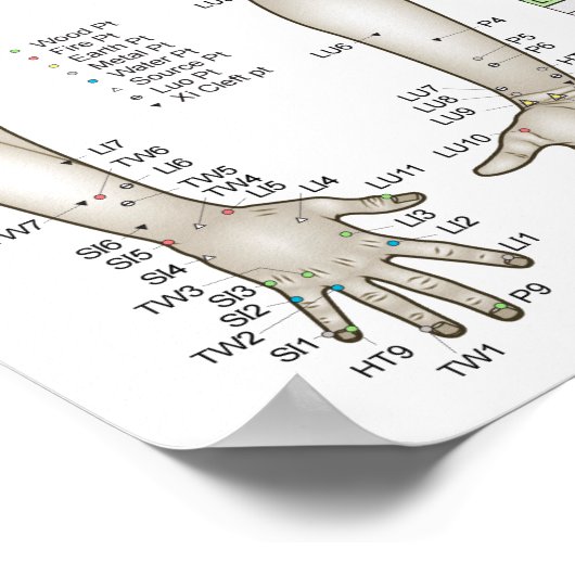 Fünf Elemente des Punkteposters Poster (Ecke)