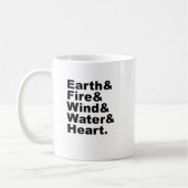 Fünf Elemente | Earth Fire Wind Water & Heart Kaffeetasse (Links)