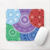 Fünf Elemente Mandala Collage MultiColor Mouse Pad Mousepad (Mit Mouse)