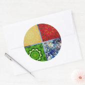 Fünf Elemente Runder Aufkleber (Umschlag)