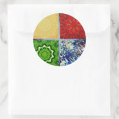 Fünf Elemente Runder Aufkleber (Tasche)