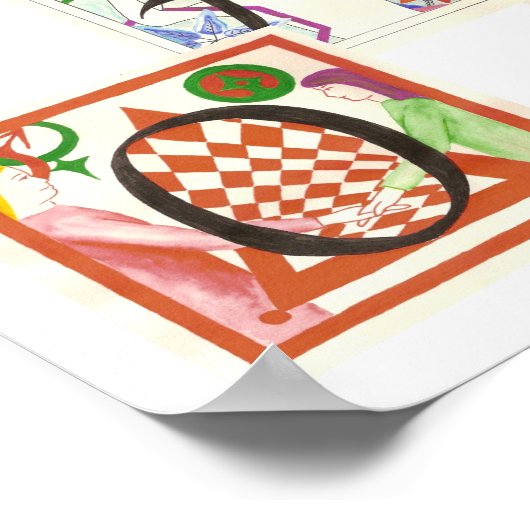 Fünf Elemente und Vokale Poster (Ecke)