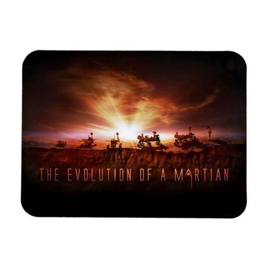 Fünf erfolgreiche Mars Rovers Magnet (Horizontal)