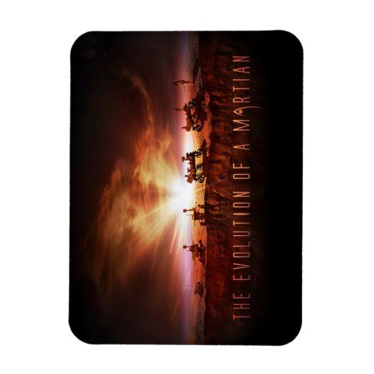 Fünf erfolgreiche Mars Rovers Magnet (Vertikal)