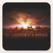 Fünf erfolgreiche Mars Rovers Rechteckiger Pappuntersetzer (Vorderseite)