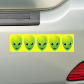 Fünf ETs - Gelb Autoaufkleber (Auf Auto)