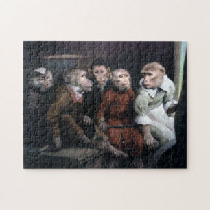 Fünf extravagante Affen Puzzle