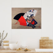 Fünf Fans, Hokusai Poster (Küche)