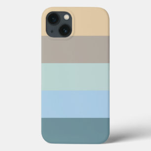 Fünf Farbe Combo - Blau-brauner Sand Beige Türkis Case-Mate iPhone Hülle