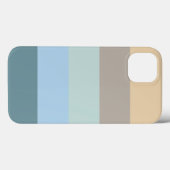 Fünf Farbe Combo - Blau-brauner Sand Beige Türkis Case-Mate iPhone Hülle (Rückseite (Horizontal))