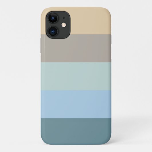 Fünf Farbe Combo - Blau-brauner Sand Beige Türkis Case-Mate iPhone Hülle (Rückseite)