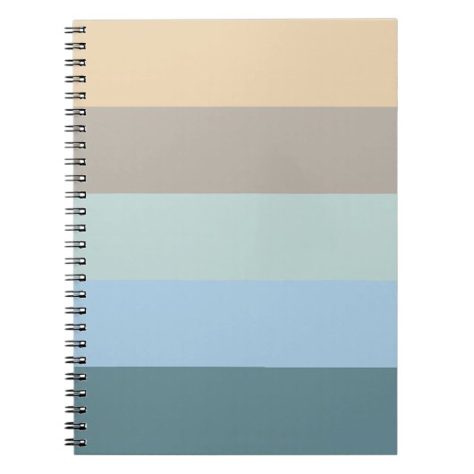 Fünf Farbe Combo - Blau-brauner Sand Beige Türkis Notizblock (Vorderseite)