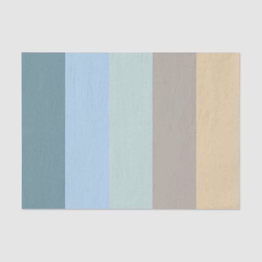 Fünf Farbe Combo - Blau-brauner Sand Beige Türkis Seidenpapier (Vorderseite)