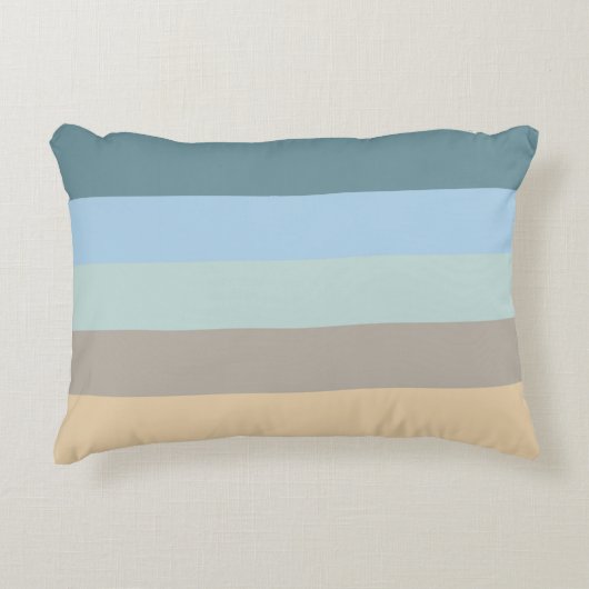 Fünf Farbe Combo - Blau-brauner Sand Beige Türkis Zierkissen (Vorderseite)