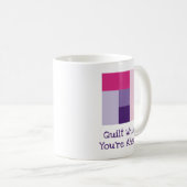 Fünf-Farben- Quilt-Pun-Log-Cabin-Quiltblock Kaffeetasse (VorderseiteRechts)